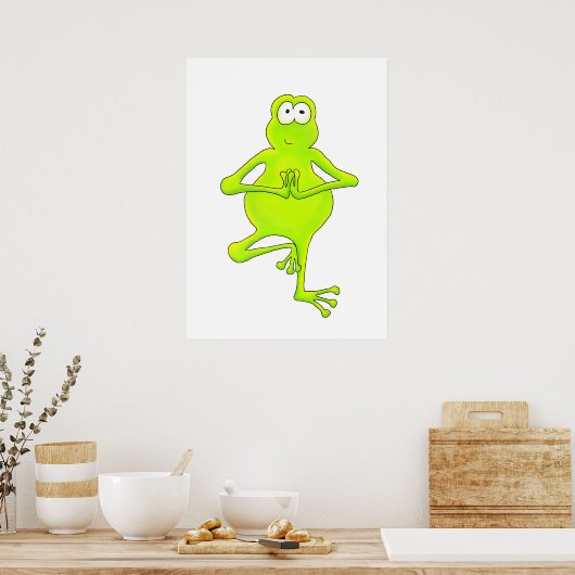 Boomkikker Yoga Tree Pose Art Print (Keuken)