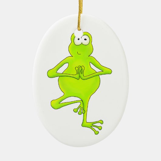 Boomkikker Yoga Tree Pose Ornament (Voorkant)