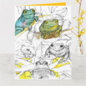 Boomkikkers hangen daar positieve aanmoediging in kaart (Gele Bloem)