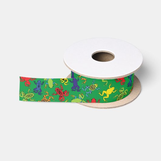Boomkikkers Kinderverjaardag Cute Satijnen Lint (Spoel)