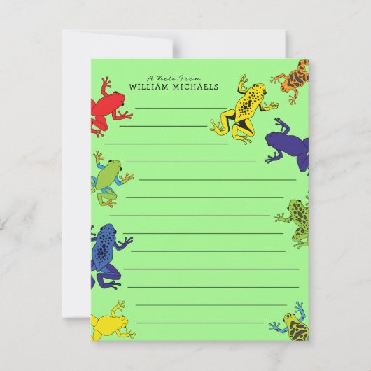 Boomkikkers Schattige Kinderen platte Briefpapier Bedankkaart (Voorkant)