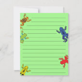 Boomkikkers Schattige Kinderen platte Briefpapier Bedankkaart (Achterkant)