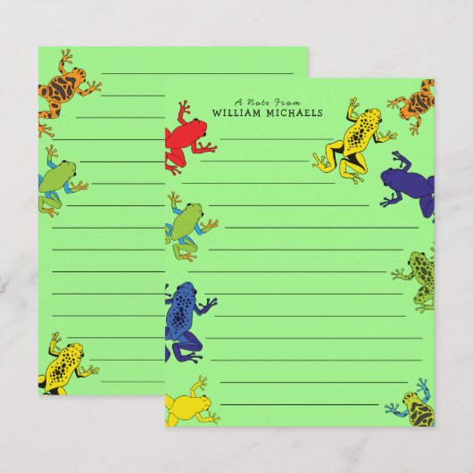 Boomkikkers Schattige Kinderen platte Briefpapier Bedankkaart (Voorkant / Achterkant)