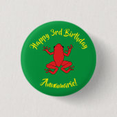 Boomkikkers van de Birthday Cute Ronde Button 3,2 Cm (Voorkant)