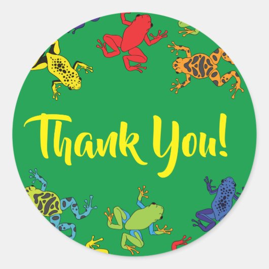 Boomkikkers van de Birthday Cute Ronde Sticker (Voorkant)