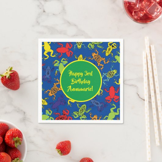 Boomkikkers van de Birthday Cute Servet (Insitu)