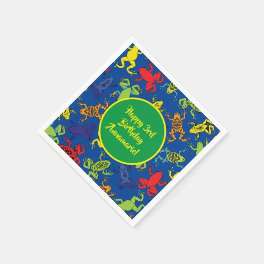 Boomkikkers van de Birthday Cute Servet (Hoek)