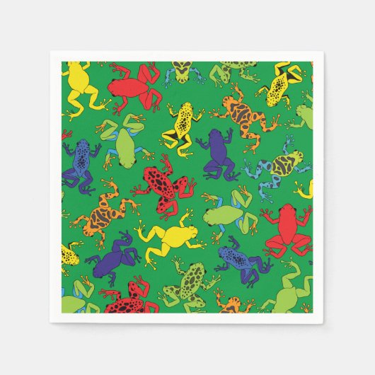 Boomkikkers van de Birthday Cute Servet (Voorkant)