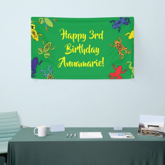 Boomkikkers van de Birthday Cute Spandoek (Beurs)