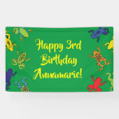 Boomkikkers van de Birthday Cute Spandoek (Horizontaal)