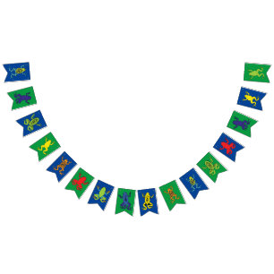 Boomkikkers van de Birthday Cute Vlaggetjes