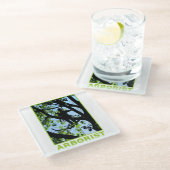 Boomklimmer Silhouette: Arborist Glazen Onderzetter (Schuin)