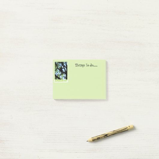 Boomklimmer Silhouette: Arborist Post-it® Notes (Op bureau)