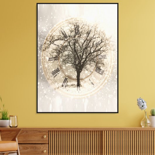 Boomklok Canvas Afdruk (Insitu (Woonkamer))