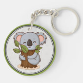 Boomknuffel Koala Beer AcrylSleutelhanger Sleutelhanger (Achterkant)