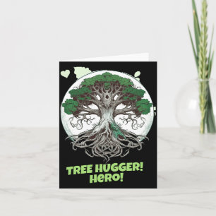 Boomknuffelaar Held Eco Vriendelijk T Shirt Kaart
