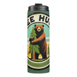 Boomknuffelaar Natuur Beer liefhebbers Thermosbeker