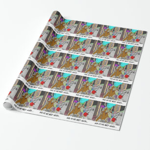 Boomknuffelaar Rick London Cartoon Grappige Cadeau Cadeaupapier