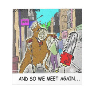 Boomknuffelaar Rick London Cartoon Grappige Cadeau Notitieblok