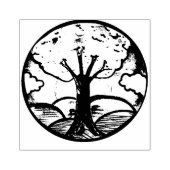 Boomknuffelaars kunst rubberstempel (Afrduk)