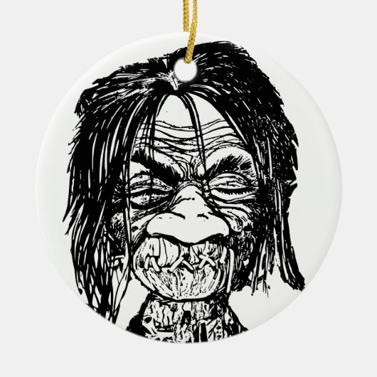 Boomkop Keramisch Ornament (Voorkant)