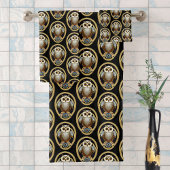 boomkor Beaded Motif - Art Deco - Naam toevoegen Bad Handdoek