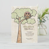 boomkor in het Baby shower dat partij is bij het  Kaart (Staand voorkant)