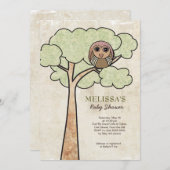 boomkor in het Baby shower dat partij is bij het  Kaart (Voorkant / Achterkant)