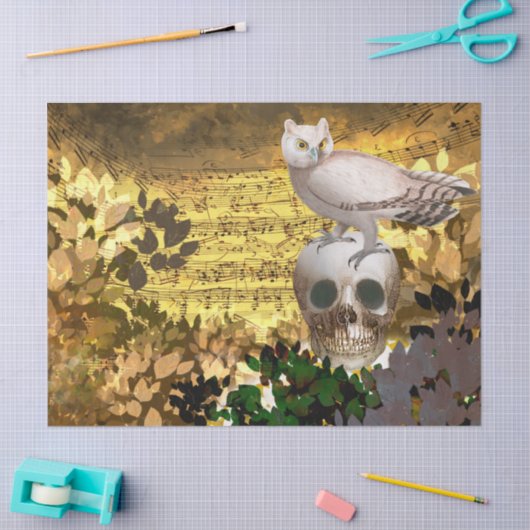  boomkor op ontkoppeling van schedelhalloween tissuepapier (Craft)