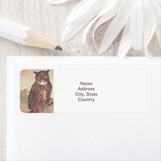  boomkorren voor Owl Lovers Halloween Autumn Bird Etiket (Insitu)