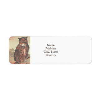 boomkorren voor Owl Lovers Halloween Autumn Bird Etiket