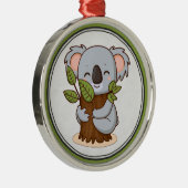 Boomkronkelend beer metalen ornament (Rechts)