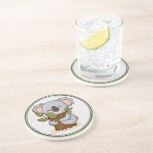 Boomkronkelend beer zandsteen onderzetter (Zijkant)