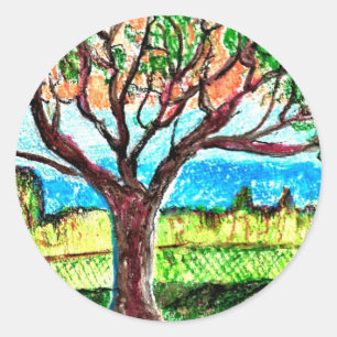 Boomkunst Ronde Sticker
