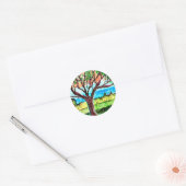 Boomkunst Ronde Sticker (Envelop)