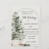 Boomlampjes winter kerst bruiloft Uitnodiging. Kaart (Voorkant / Achterkant)