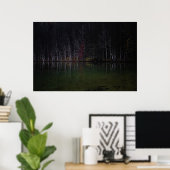Boomlandschap bij meer poster (Thuiskantoor)