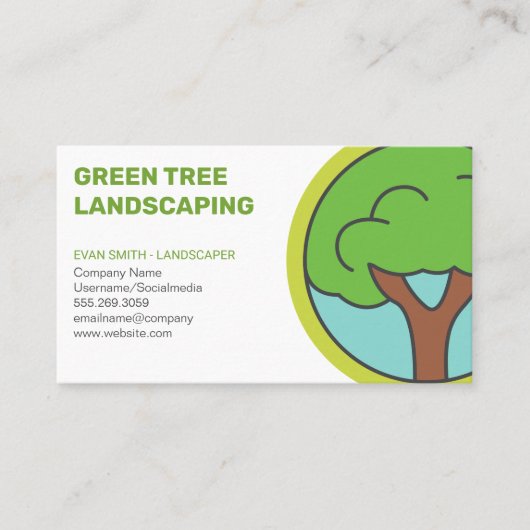 Boomlandschap Visitekaartje (Voorkant)