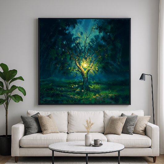 Boomlantaarn - Impressionistische stijl Natuur Art Poster