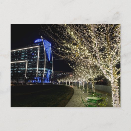 Boomlichten bij Klyde Warren Park Briefkaart (Voorkant)