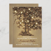  boomlichten rustiek Opslaan de datum nodigt uit Save The Date (Voorkant / Achterkant)