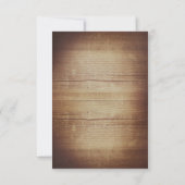 Boomlichten Rustieke Houten Trouw RSVP Kaarten (Achterkant)
