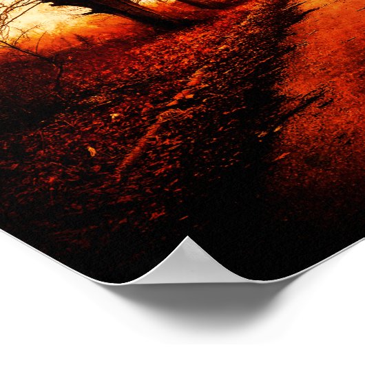 Boomlijnd pad poster (Hoek)