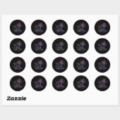 Boomlint Ik Steun Mijn Held Epilepsie Bewustzijn Ronde Sticker (Vel)