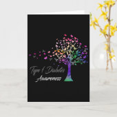 Boomlint Type 1 Diabetes Bewustzijn Kaart (Gele Bloem)