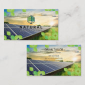Boomlogo | Bladeren | Zonnepaneel Visitekaartje (Voorkant / Achterkant)