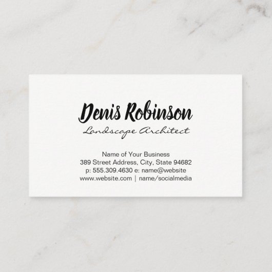 Boomlogo en bladeren visitekaartje (Achterkant)