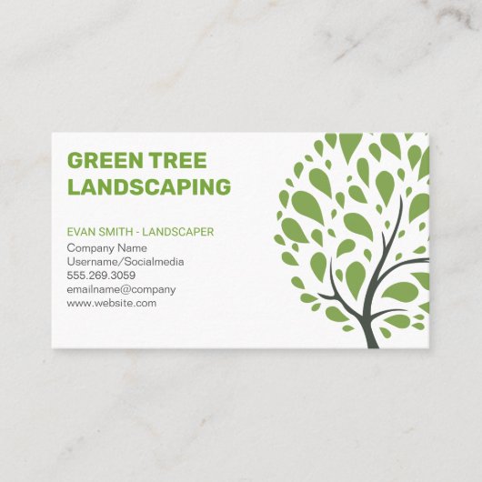 Boomlogo | Landschapsarchitectuur | Boomverzorging Visitekaartje (Voorkant)