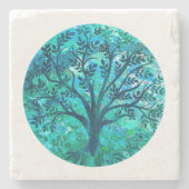 boommedaillon stenen onderzetter (Voorkant)