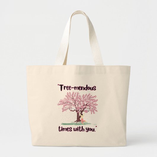 BOOMMENDUS QUOTE GROTE TOTE BAG (Voorkant)